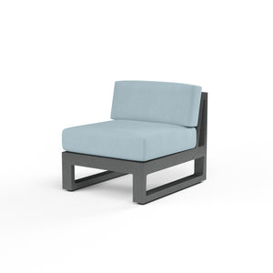 Redondo Armless Club - Sunbrella Fabric No Welt - Slate Finish - SW3801-AC