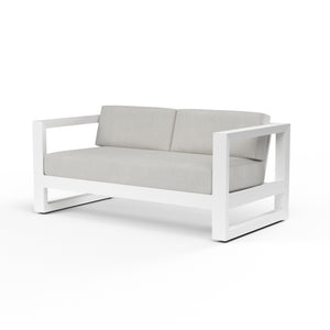 Newport Loveseat in Cast Silver, No Welt - Frost | Sunset West - SW4801-22-SLVR-STKIT