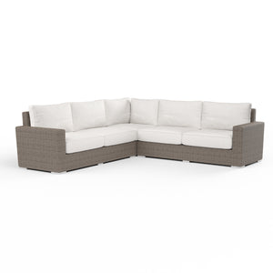 Coronado Sectional in Canvas Flax w/ Self Welt - Driftwood | Sunset West - SW2101-SEC-FLX-STKIT