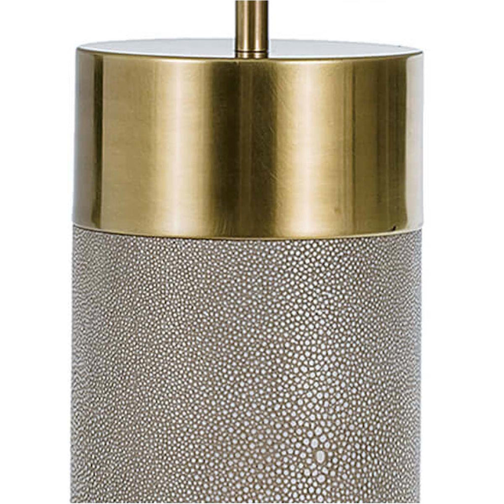 Regina Andrew Harlow Ivory Grey Shagreen Cylinder Table Lamp