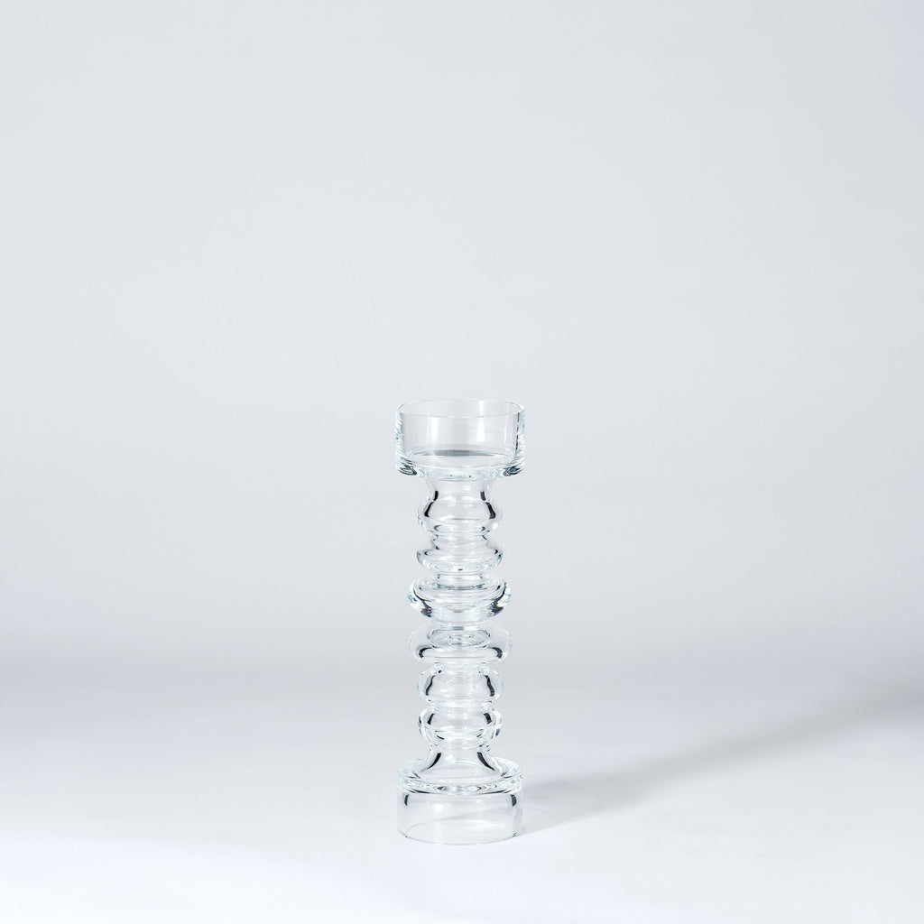 Glass Ribbed Candleholder/Vase-Med | Global Views - 1521