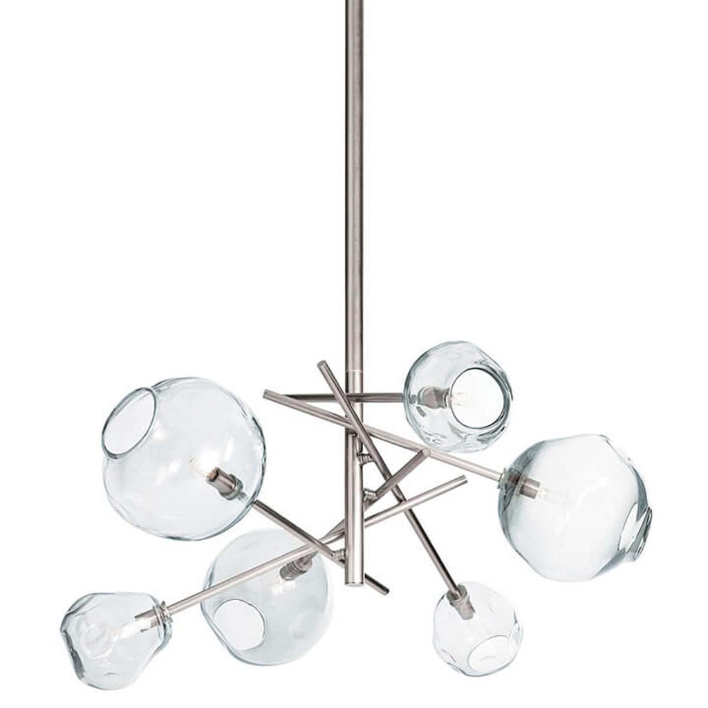 Regina Andrew Molten Chandeliers With Clear Glass (Polished Nickel)