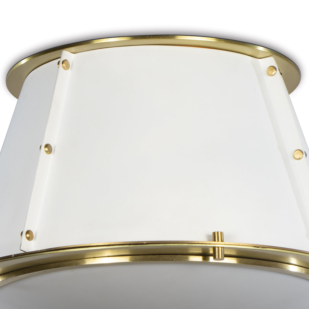 Regina Andrew French Maid Flush Mount (White and Natural Brass)