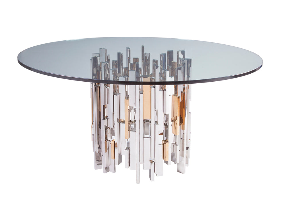 Cityscape Round Dining Table With Glass Top | Artistica Home - 01-2041-870-60C