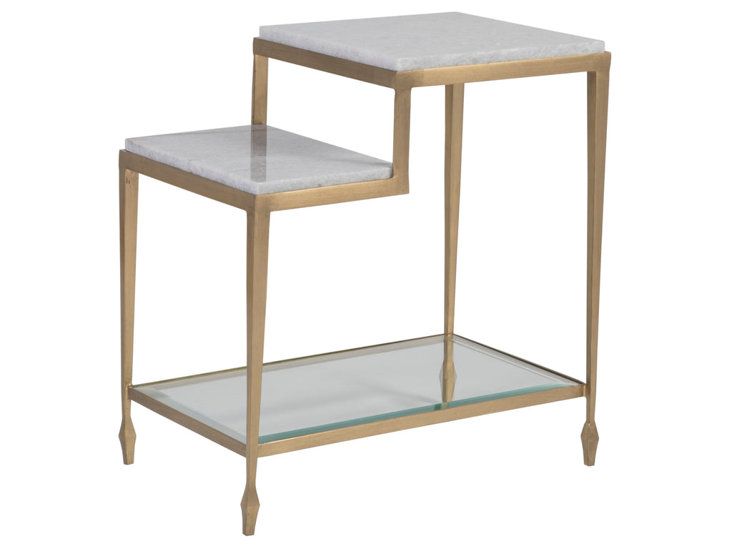 Sashay Gold Rectangular End Table | Artistica Home - 01-2214-955