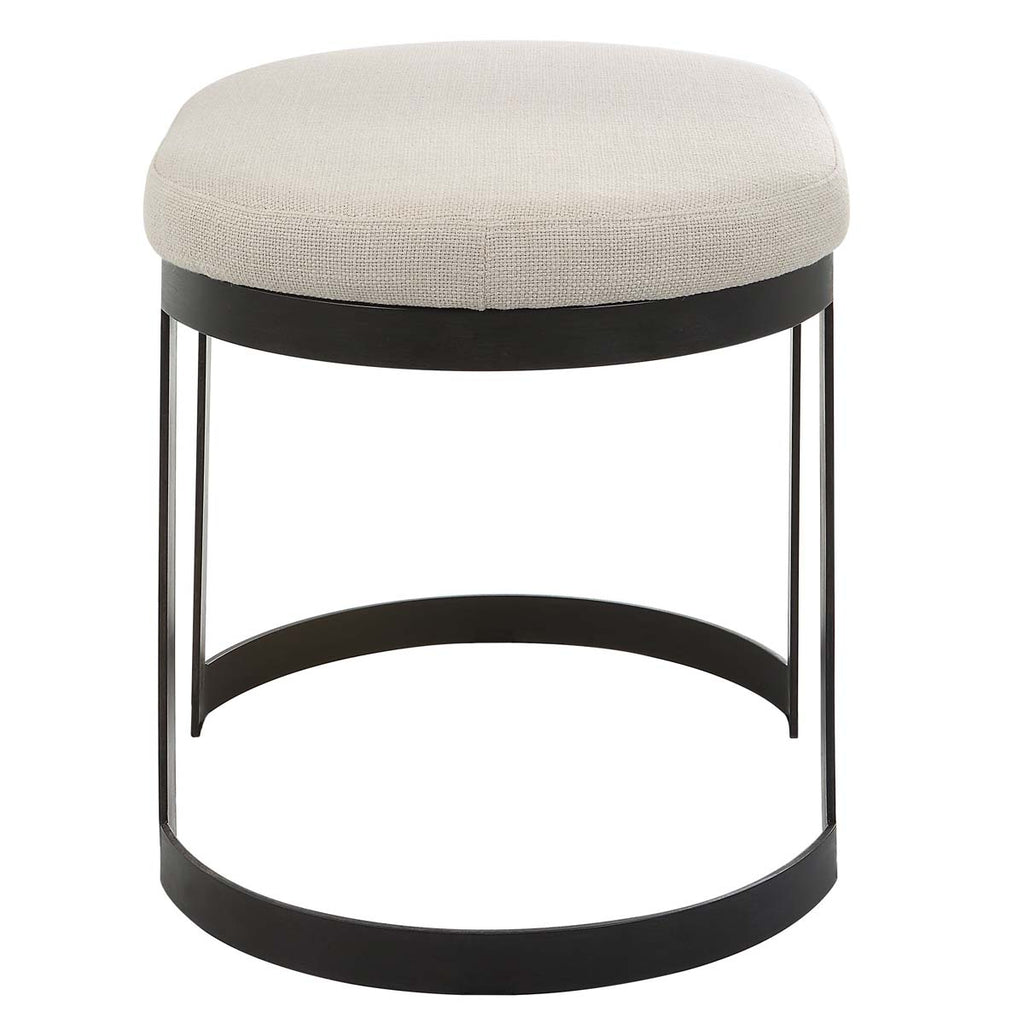 Uttermost Infinity Black Accent Stool