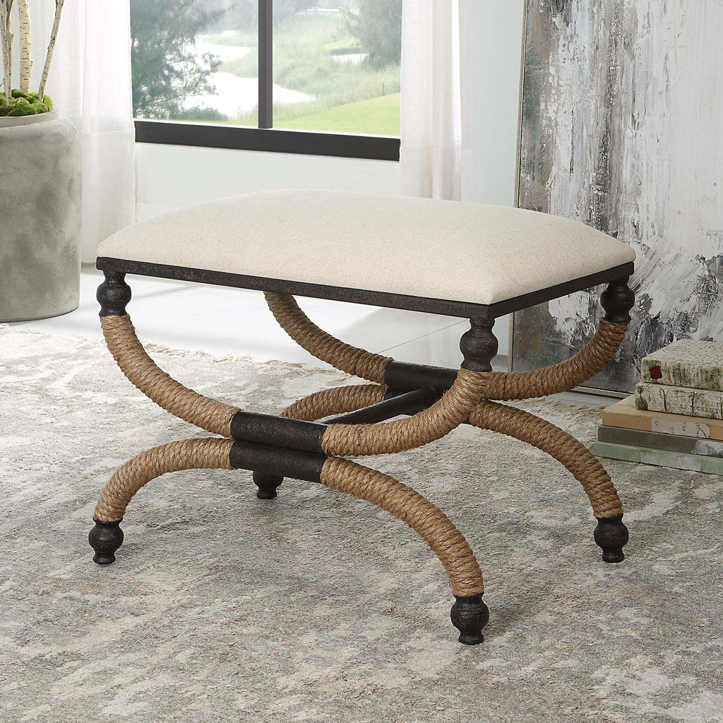 Uttermost Icaria Upholstered Small Bench