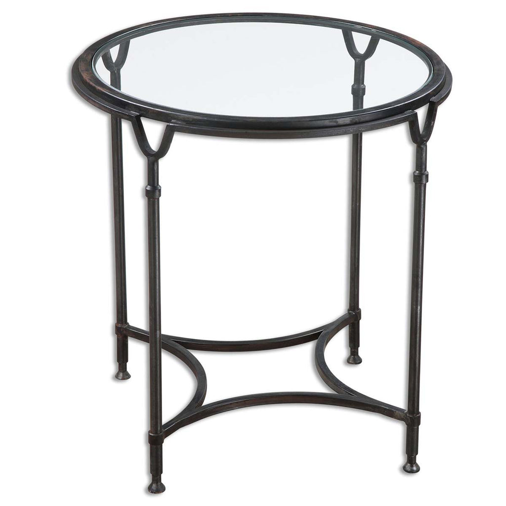 Uttermost Samson Glass Side Table