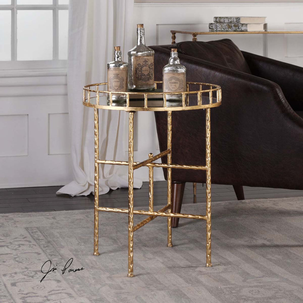 Uttermost Tilly Bright Gold Accent Table