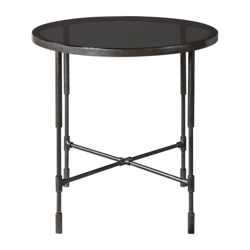 Uttermost Vande Aged Steel Accent Table