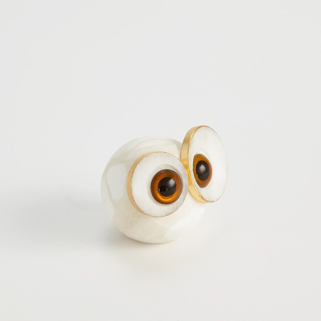 Alabaster Big Eyed Owl-Sm | Global Views - 3.31655