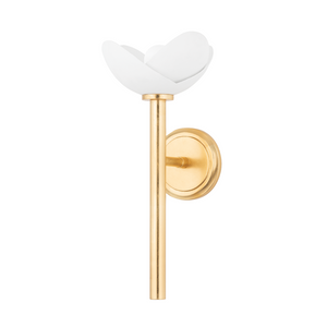 Hudson Valley Lighting 1 Light Wall Sconce - Gold Leaf/White Plaster