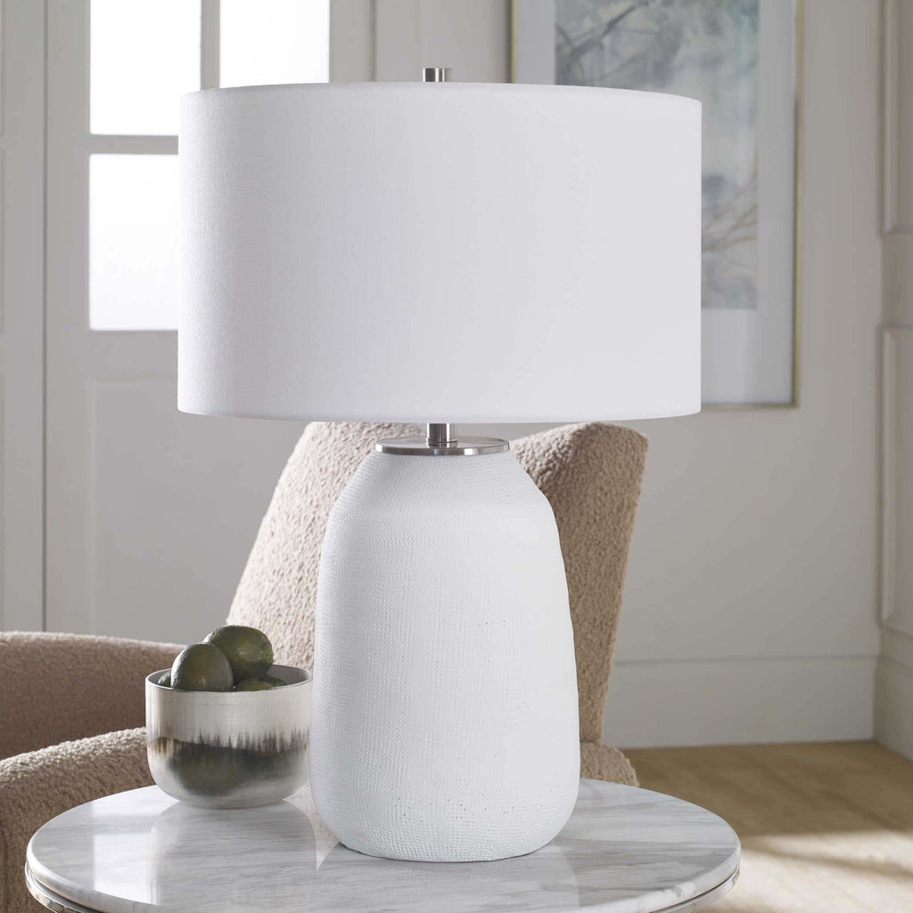 Uttermost Heir Chalk White Table Lamp