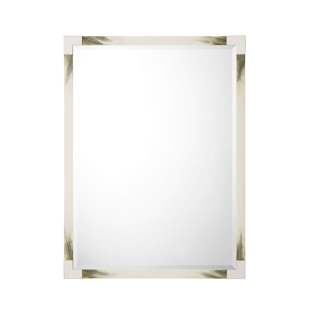 Cutting Edge Wall Mirror (Longhorn White) | Theodore Alexander - 3102-451