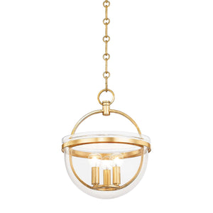 Hudson Valley Lighting 3 Light Lantern - Vintage Gold Leaf