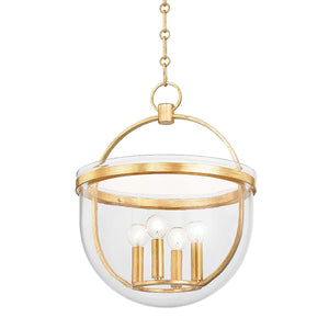 Hudson Valley Lighting 4 Light Lantern - Vintage Gold Leaf