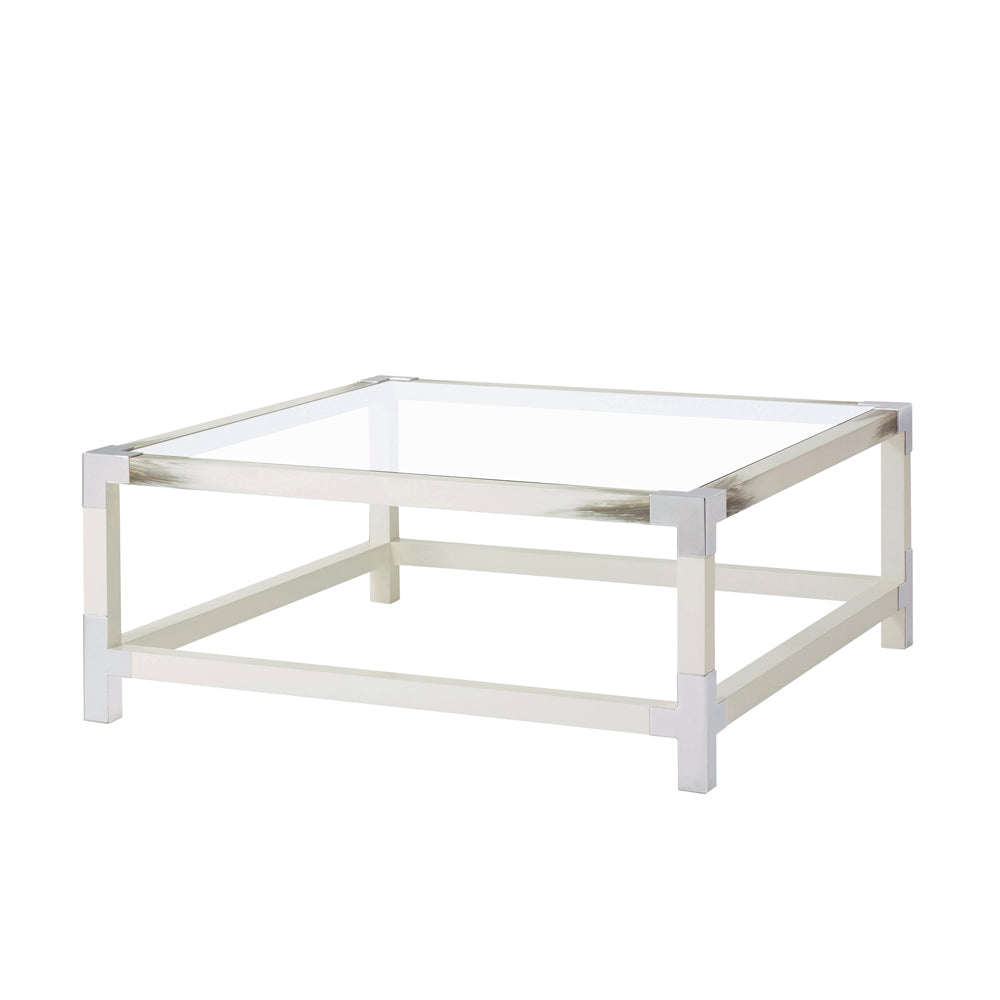 Cutting Edge Squared (Longhorn White) Cocktail Table | Theodore Alexander - 5102-075