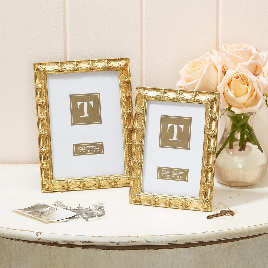 Two's Company Bee-utiful Photo Frames (includes 2 Sizes: 4 x 6 and 5 x 7)