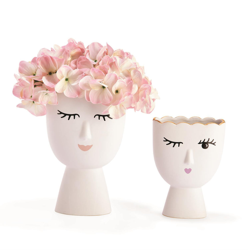 Two's Company Margaux Vases (includes 2 Designs: Wink and Smile)