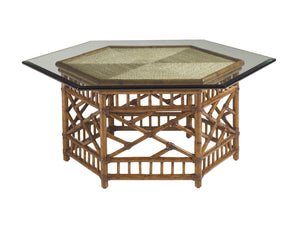 Key Largo Cocktail Table With Glass Top | Tommy Bahama Home - 531-947C