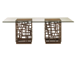South Sea Dining Table With 84 X 48 Inch Glass Top | Tommy Bahama Home - 536-875-84C