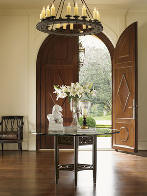 Sugar And Lace Dining Table With 54 Inch Glass Top | Tommy Bahama Home - 539-875-54C