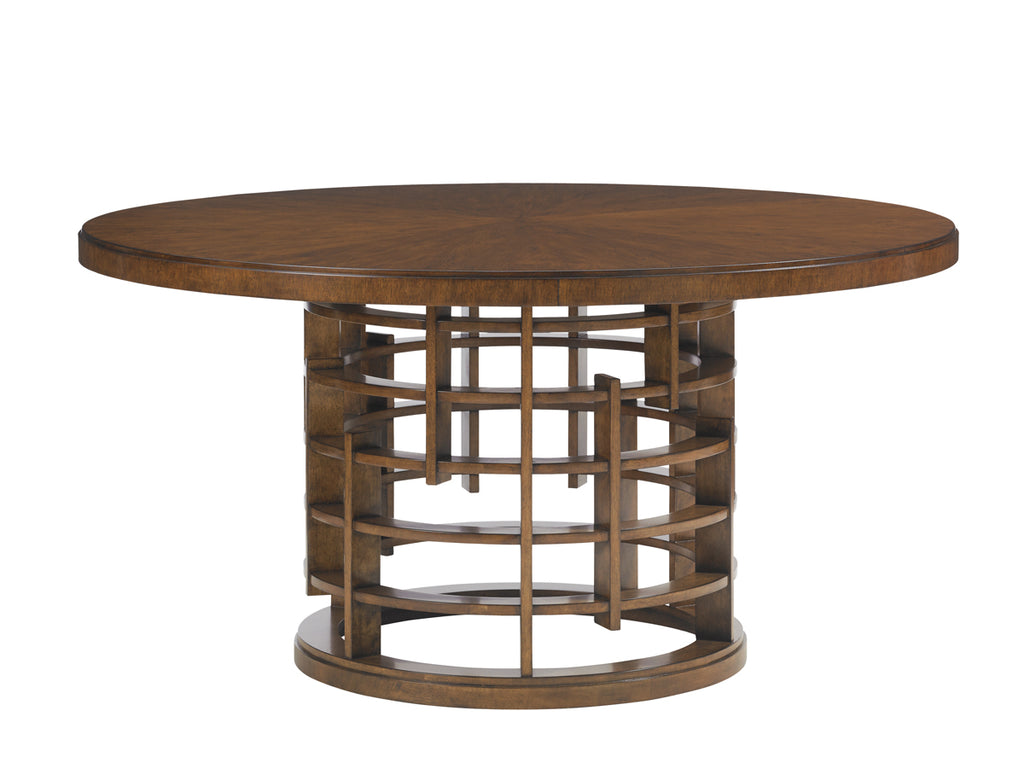 Meridien Round Dining Table With Wooden Top | Tommy Bahama Home - 01-0556-875C