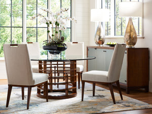 Meridien Round Dining Table With 60 Inch Glass Top | Tommy Bahama Home - 556-875-60C