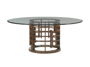 Meridien Round Dining Table With 72 Inch Glass Top | Tommy Bahama Home - 556-875-72C