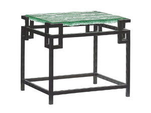 Hermes Reef Glass Top End Table | Tommy Bahama Home - 556-953C