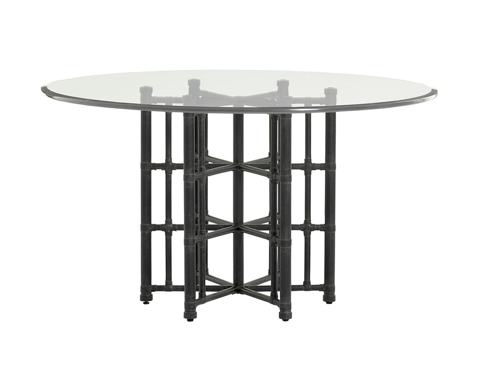 Stellaris Dining Table With 54 Inch Glass Top | Tommy Bahama Home - 01-0558-875-54C