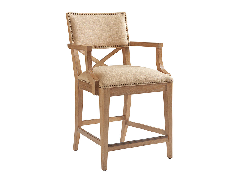 Sutherland Upholstered Counter Stool | Tommy Bahama Home - 01-0566-895-01