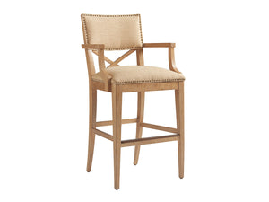 Sutherland Upholstered Bar Stool | Tommy Bahama Home - 566-896-01