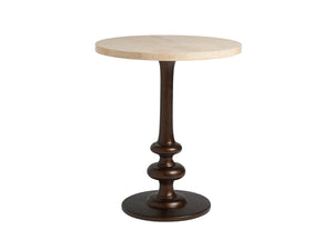 Marshall Stone Top Round End Table | Tommy Bahama Home - 566-953