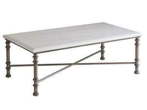 Flagler Rectangular Marble Top Cocktail Table | Tommy Bahama Home - 570-943