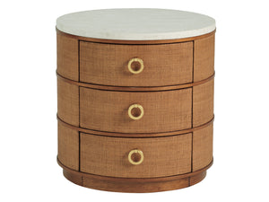 Banning Raffia Round Lamp Table | Tommy Bahama Home - 575-954