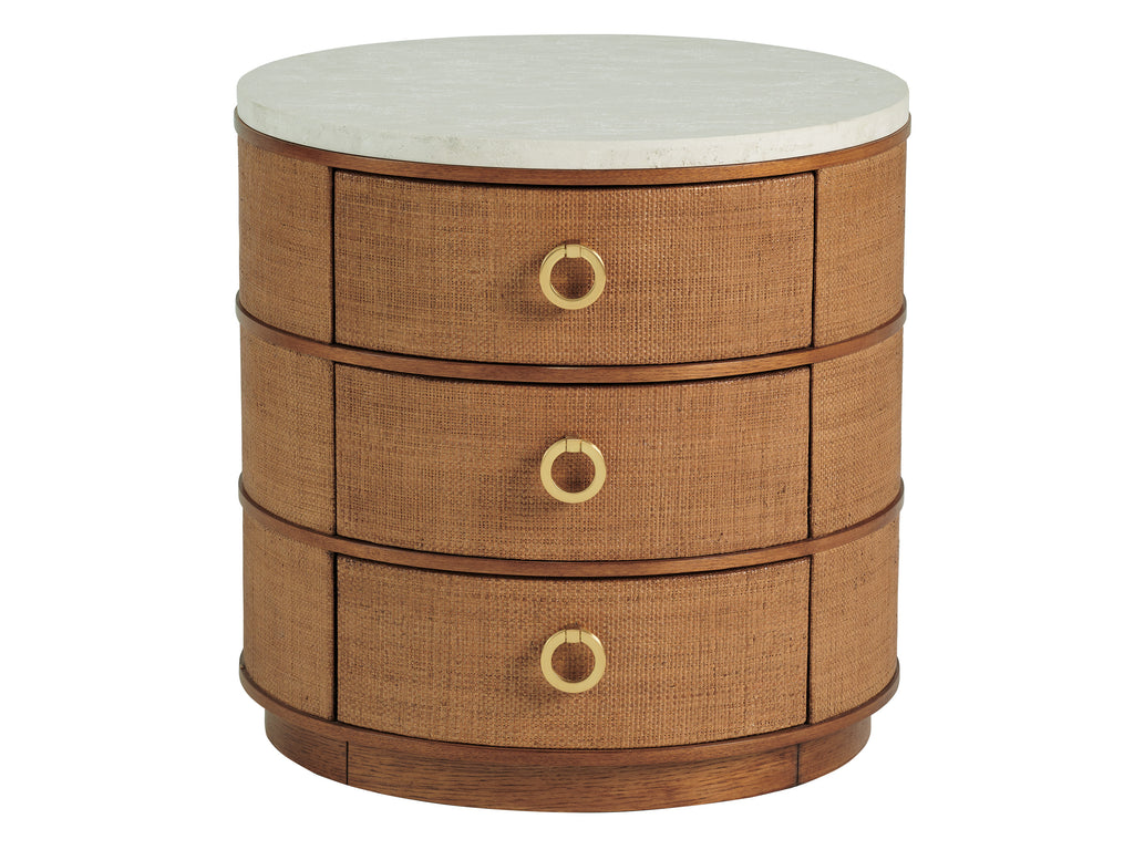 Banning Raffia Round Lamp Table | Tommy Bahama Home - 01-0575-954