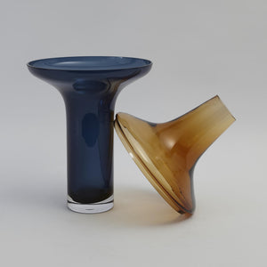 Tall Amber Over Cobalt Vase-Lg | Global Views - 6.60285