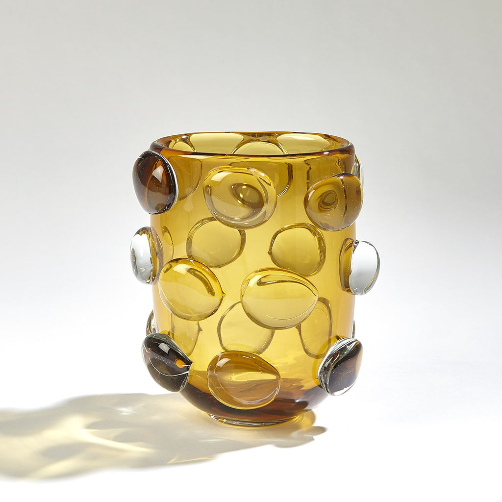 Rondelle Vase-Amber-Sm | Global Views - 7.80628