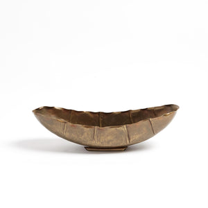 Larkin Bowl-Antique Brass-Sm | Global Views - 7.91286