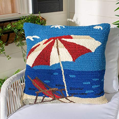 Safavieh Beach Lounge Pillow-Marine/Red (Set of 2)
