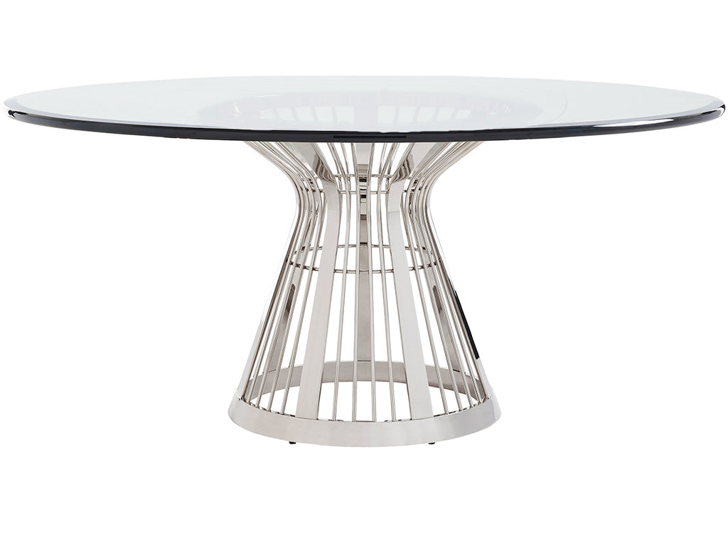 Riviera Stainless Dining Table With 72 Inch Glass Top | Lexington - 01-0732-875-72C