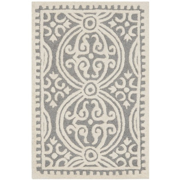 Safavieh Cambridge Rug Collection CAM123D - Silver / Ivory