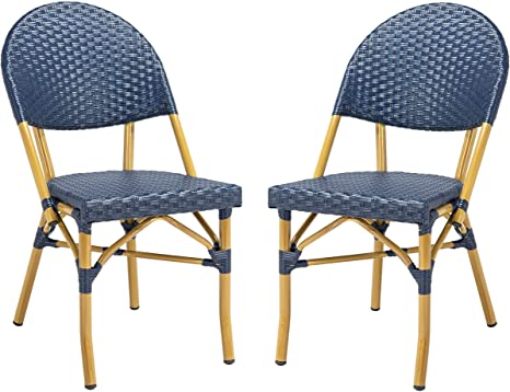 safavieh Safavieh Barrow Indoor-Outdoor Armchair - Navy (Set of 2)