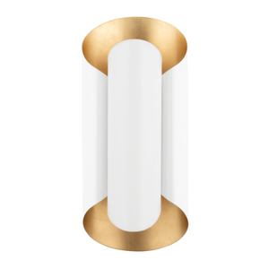 Hudson Valley Lighting 2 Light Wall Sconce - Gold Leaf/White