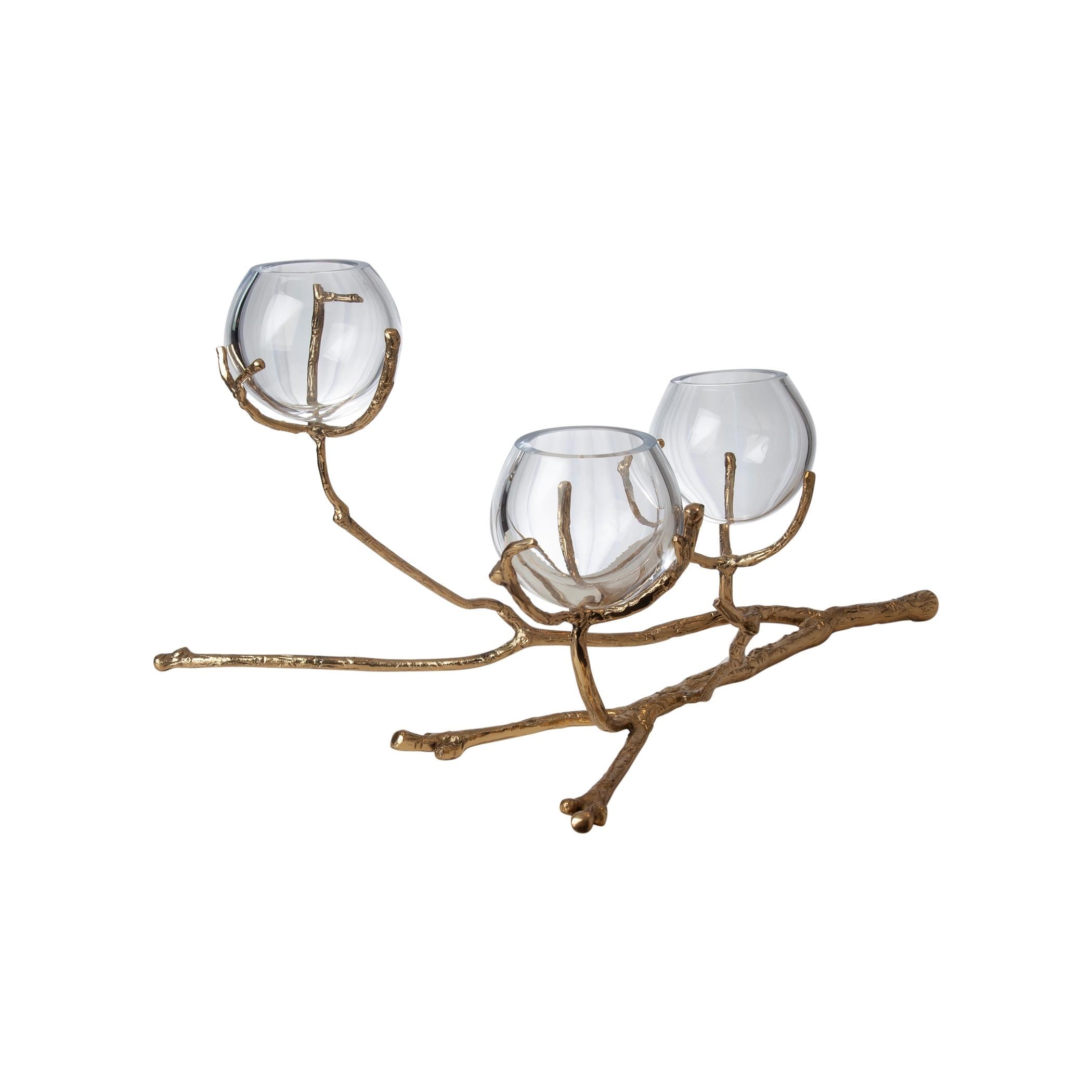 Twig 3 Vase Holder-Brass | Global Views - 9.92654