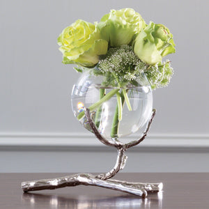 Twig Vase Holder-Nickel | Global Views - 9.92659