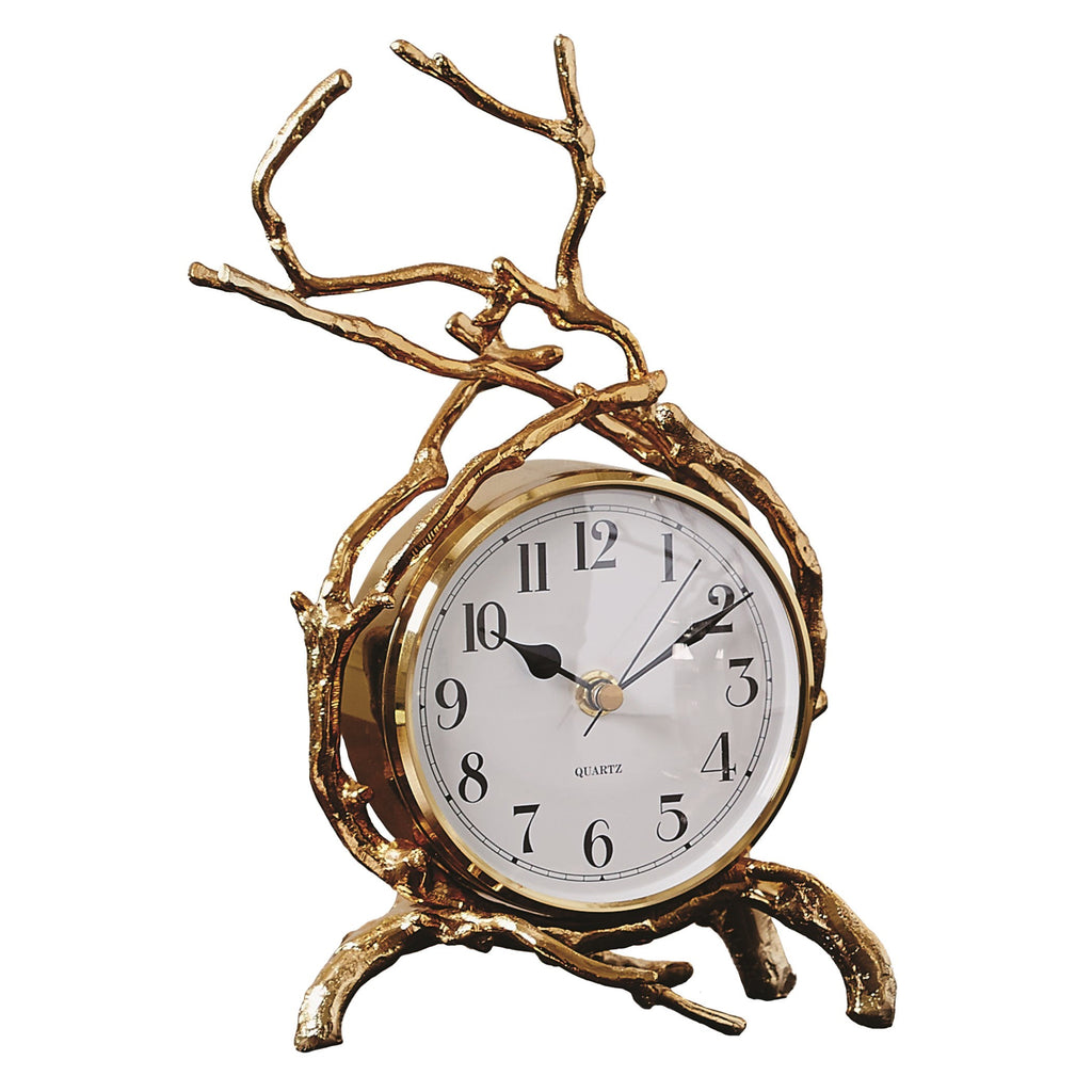 Twig Clock-Brass | Global Views - 9.92904