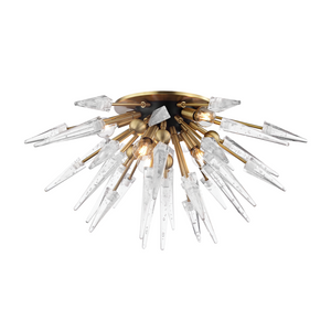 Hudson Valley Lighting 6 Light Semi Flush - Aged Brass