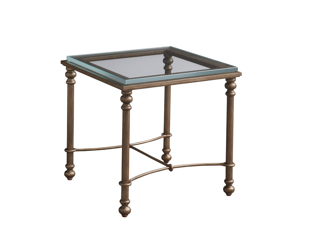 Bluff Metal And Glass End Table | Barclay Butera - 01-0934-953C